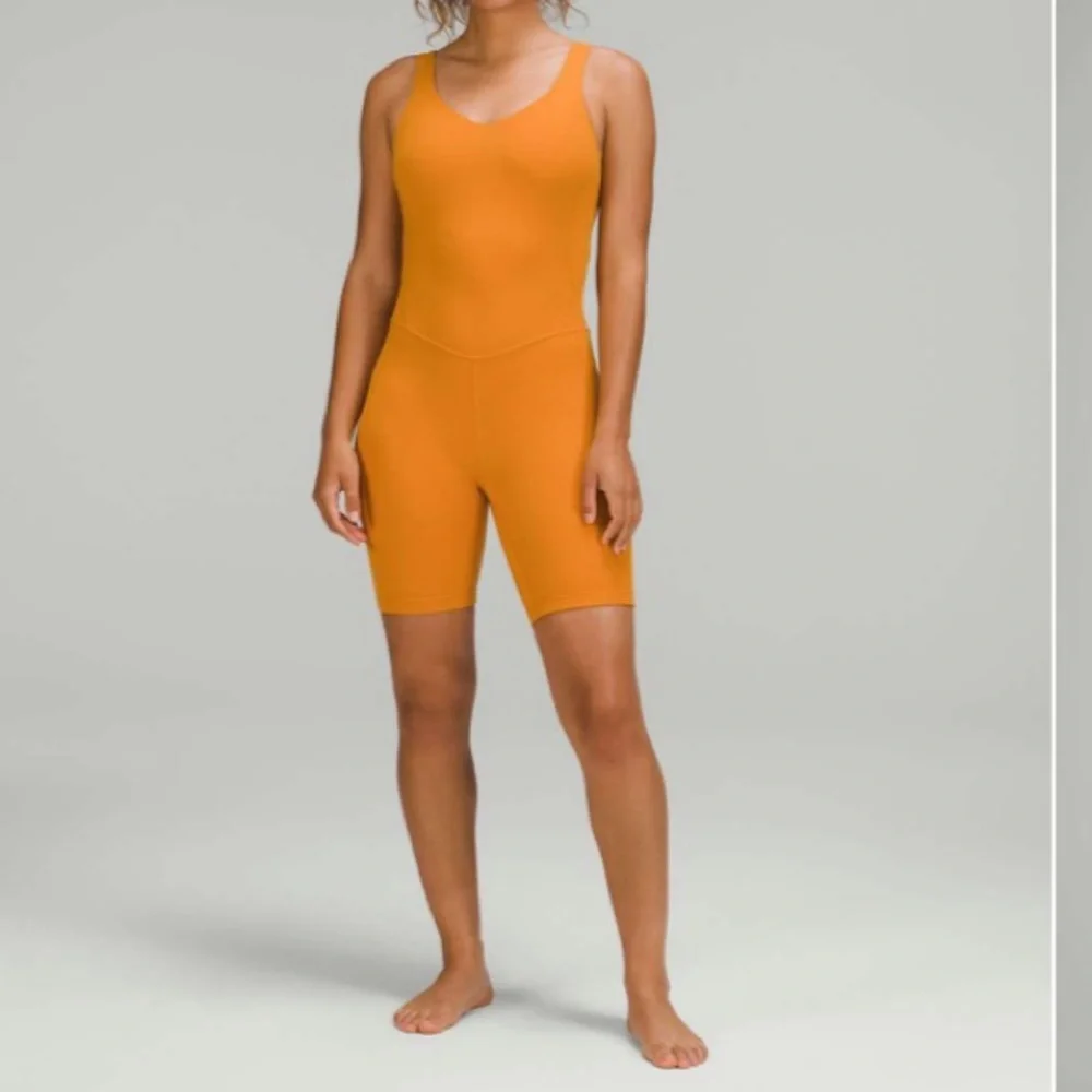 Lululemon Align Bodysuit 8” Autumn Orange NWT Size 2